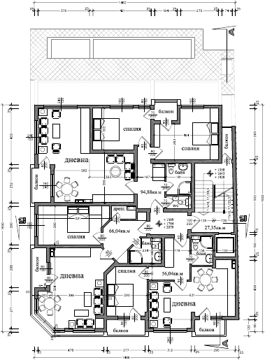 immeuble 3 appartements plan